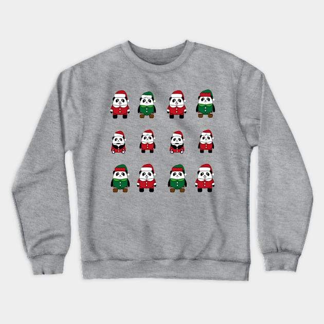 Christmas panda Crewneck Sweatshirt by BRIJLA